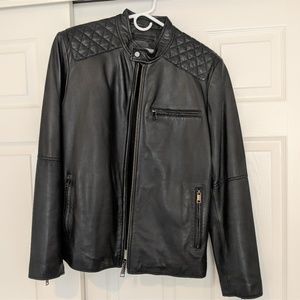 Marc New York black leather jacket M